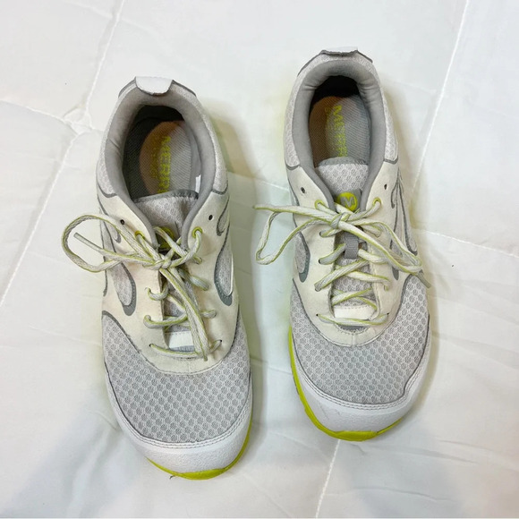 Merrell Bare Access Gray Green Athletic Running Tennis Shoes - Picture 5 of 9